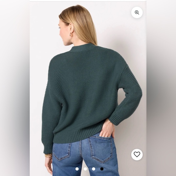 Alex Mill Nico chunky knit cardigan in green. Size small. EUC. - Picture 4 of 11